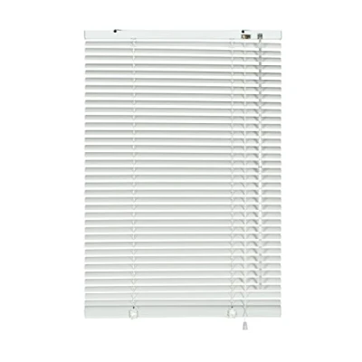 Abbildung von Deco Company Alu Jalousie ohne Bohren, Zum Klemmen, Inkl. Klemmträgern, Sichtschutz, Lichtschutz, Blendschutz, Aluminium Jalousie, Weiß, 40 x 130 cm