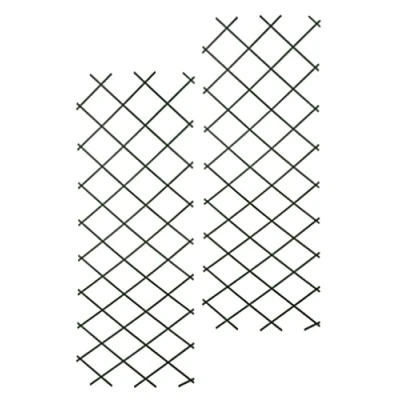 Abbildung von Rankgitter aus Kunststoff 2er Set ausziehbar 180 x 60 cm Scherenspalier für Kletterpflanzen Rank Hilfe Gitter Zaun Spalier
