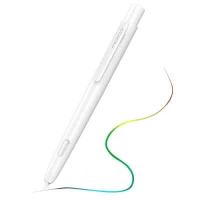 Abbildung von MoKo Hülle Kompatibel mit Apple Pencil 2. Generation, Ausziehbare Schutzhülle für Stabilem Clip, Hart PC Stifthülle, Unterstützt Doppeltippen, Weiß