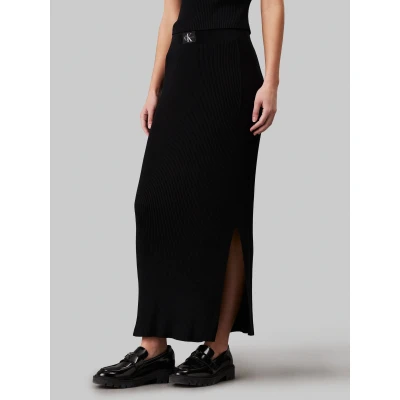 Abbildung von Calvin Klein Jeans Sweatrock &quot;WOVEN LABEL SWEATER SKIRT&quot;, mit Logopatch