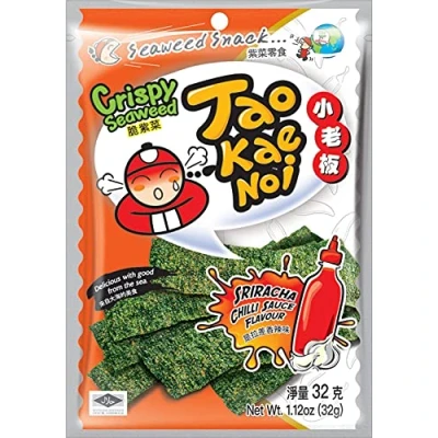 Abbildung von Tao Kae Noi Crispy Seaweed Snack Sriracha, knuspriger Algensnack, 32 g