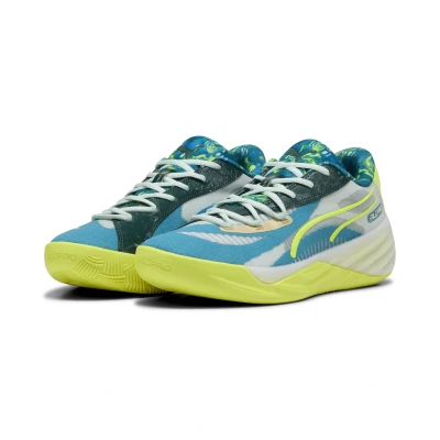Abbildung von Puma All Pro NITRO™ Hoops Dreamz Basketballschuhe Unisex Mit Plain Tropical Blue/Peaceful Blue Größe: 36