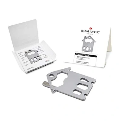 Abbildung von Geschenkartikel: ROMINOX Key Tool // House 21 Funktionen, Umzug, Einzug, Richtfest, Keytool Schlüsselanhänger, Edelstahl Multitool, Multifunktionswerkzeug