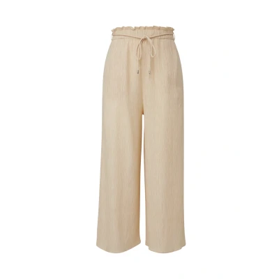 Abbildung von s.Oliver Black Label Loose MIT Crinklestruktur Stoffhose, Damen, Größe: 42, Beige
