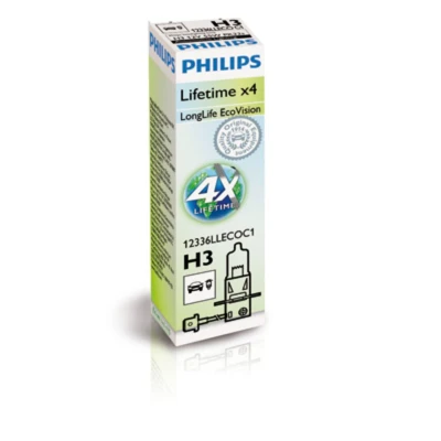 Abbildung von PHILIPS 12336LLECOC1 Glühlampe, Fernscheinwerfer H3 12V 55W Halogen BMW: 3 Touring, 1 Schrägheck, OPEL: Corsa D Schrägheck