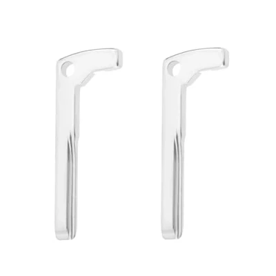 Abbildung von EMSea Schlüsselrohling für Autoschlüssel, Schlüsselrohling, ungeschnittene Klinge, kompatibel mit Mercedes W204, W212, W176, W246, Silber, 49 x 19 mm, 2 Stück