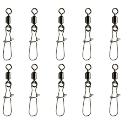 Abbildung von Spro Rolling Wirbel mit Fast Lock Snap 006 (21kg) (10 Stück) angeln