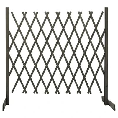 Abbildung von vidaXL Tannenholz Massiv Garten Rankzaun Erweiterbar Rankgitter Rankhilfe Spalier Pflanzengitter Blumengitter Holzgitter Grau 180x100cm