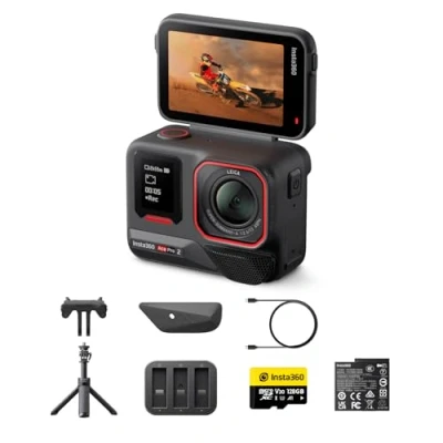 Abbildung von Insta360 Ace Pro 2 Schöpfer Bundle 8K wasserdichte Actionkamera mit Leica entwickelt, 1/1,3&quot; Sensor, Dual KI Chip System, führende Schwachlichtleistung, bestes Audio, Flipscreen &amp; Editing