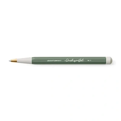 Abbildung von Leuchtturm Kugelschreiber Drehgriffel Olive