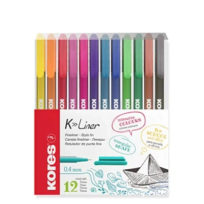 Abbildung von Kores FL28112 Fineliner Set, 0.4 mm, 12 farben