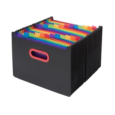 Abbildung von Snopake Schreibtisch Organizer, A4, Regenbogenfarben/Schwarz 24 Part