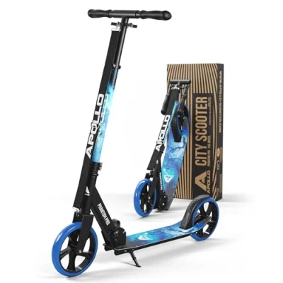 Abbildung von Apollo Phantom Pro City Scooter XXL Räder, faltbar, höhenverstellbar, Tretroller für Erwachsene, Kinder und Jugendliche, kompakter Roller