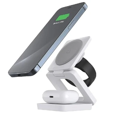 Abbildung von Technaxx Faltbare kabellose 3in1 Schnellladestation TX 316 Smartphone Ladegerät