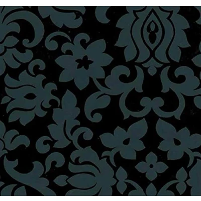 Abbildung von AS4HOME Möbelfolie Ornamente Barock schwarz grau , Muster: Blumenmuster
