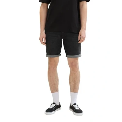Abbildung von TOM Tailor denim Jeans Shorts, Herren, Größe: Small, Used dark stone black