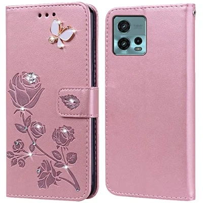 Abbildung von Hülle für Motorola Moto G72 Handyhülle,Klappbar Tasche Case,Standfunktion,Kartenfach,Silikon Bumper,Stoßfeste Schutzhülle Cover