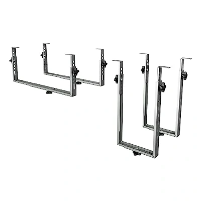 Abbildung von Dataflex Viewgo Computerhalterung Schreibtisch 32.182 Silber, verstellbare PC Halterung aus Stahl, Unter dem Tisch Computerhalterung, horizontale und vertikale Montage, Nutzlast bis 35 kg
