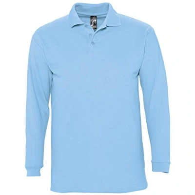 Abbildung von Sols Herren Winter II Pique Langarm Shirt/Polo Shirt, (2XL) (Himmelblau)