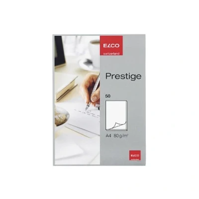 Abbildung von ELCO 73711.14 Prestige Schreibblock mit Lösch /Linienblatt, 50 Blatt, A4, 80g, hochweiss unliniert, Fenster: nein, weiß, din a4 = 210 x 297mm