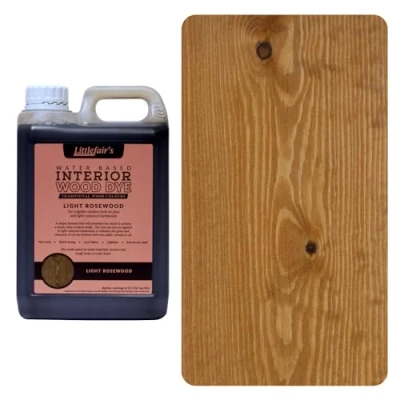 Abbildung von Littlefair&#039;s Holzlasur 2.5ltr Innen Holz Lasur Für Natürliche Holzmaserung Wasserbasierte Wood Stain Schnell Trocknend &amp; Umweltfreundlich Farbe: Helles Palisander