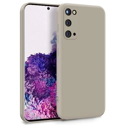 Abbildung von MyGadget Hülle für Samsung Galaxy S20 Zweilagige Handyhülle mit Kameraschutz Cover Innenfutter &amp; Silikon außen Grau