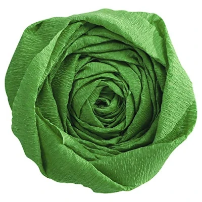 Abbildung von Clairefontaine 903021C Packung mit 10 Bögen Krepppapier, 2,5 x 0,5m, ideal für kreativen Hobbies, 1 Pack, grün