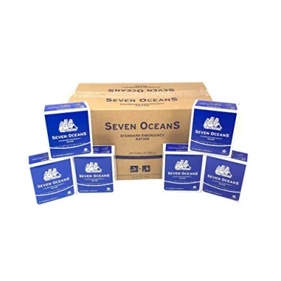 Abbildung von Seven Oceans Notration in Karton 24 x 500g Langzeitnahrung für Outdoor , Überlebens und Notfallsituationen