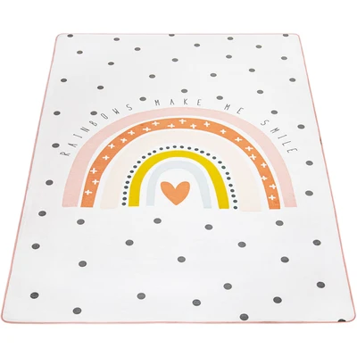 Abbildung von Paco Home Kinderteppich &quot;Chicos 552&quot;, rechteckig, Flachgewebe, niedlich, Kinder Design, Motiv Regenbogen, Pastell Farben