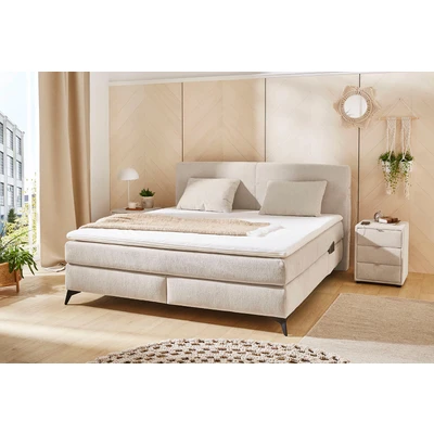 Abbildung von Jockenhöfer Gruppe Boxspringbett Kira in den Breiten 160x200 &amp; 180x200cm, inkl. LED Bel., USB Ladeports, 7 Zonen Matr., Topper, div. Härtegrade