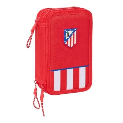 Abbildung von ATLÉTICO DE MADRID Schulmäppchen mit 36 nützlichen Utensilien, Federmäppchen für Kinder, ideal Kinder von 5 bis 14 Jahren, bequem und vielseitig, Qualität Widerstandsfähigkeit, 12,5 x 5,5