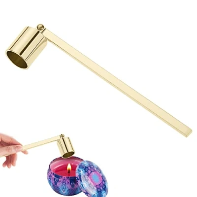 Abbildung von CORTNEY Kerzenlöcher, Edelstahl Kerzenlöscher mit langem Griff, Kerze Werkzeug Docht Dochtlöscher Candle Extinguisher Kerzen Ausmacher für die Meisten Kerzen(Gold)
