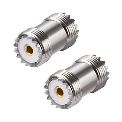 Abbildung von Vecys 2PCS UHF Adapter SO 239 Buchse auf Koaxialkabel PL 259 Stecker für Amateurfunk
