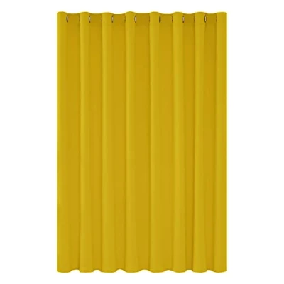Abbildung von Deconovo Blickdichte Gardinen Verdunkelungsvorhang Ösen Thermovorhang Schlafzimemr, 242x254 cm(HöhexBreite), Senfgelb, 1 Stück