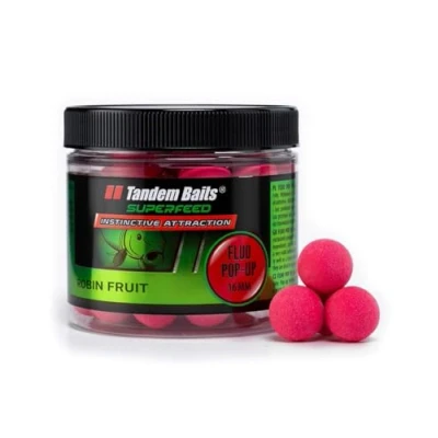 Abbildung von Tandem Baits Karpfen Futter Angelfutter Pop Ups Boilies Zig Rig Chod SuperFeed Fluo Up 16 mm 70 g Robin Fruit