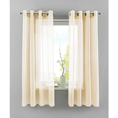 Abbildung von YASMIN 2er Set Ösengardinen HxB 175x140 cm Creme Transparent »Basel« Gardine Bleiband Store Vorhang, 20332TR2