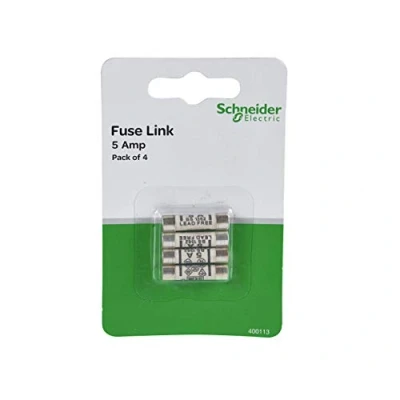 Abbildung von Schneider Electric Exclusive Sicherungskartusche 5 A, Sicherungen sortiert, Netzteil, Haushalt, UK, Schwarz, 4er Pack 400113