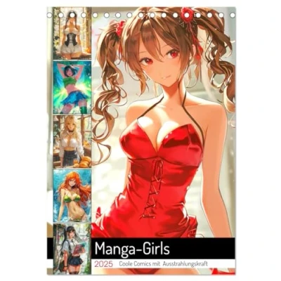 Abbildung von Manga Girls. Coole Comics mit Ausstrahlungskraft (Tischkalender 2025 DIN A5 hoch), CALVENDO Monatskalender