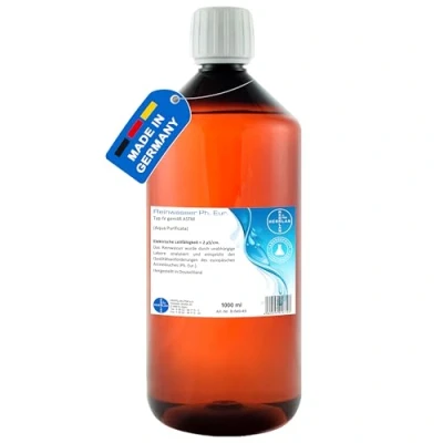 Abbildung von HERRLAN destilliertes Wasser Reinwasser AQUA PURIFICATA Wasser, 1000 ml