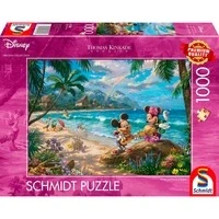 Abbildung von Schmidt Spiele Puzzle Disney, Mickey and Minnie in Hawaii von Thomas Kinkade, 1000 Puzzleteile