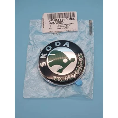 Abbildung von Original Skoda Logo Emblem Schriftzug für Heckklappe 1U0853621C MEL