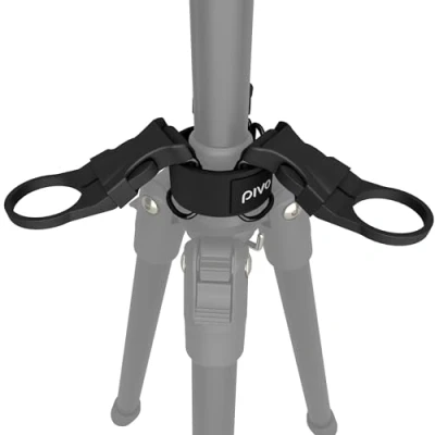 Abbildung von Pivo Stativballast reisefreundlich, leicht, stylish und robust, Foto Video Studio universell Stativ verstellbar Ballast Ansteck Zubehör zum Stabilisieren von Stativen
