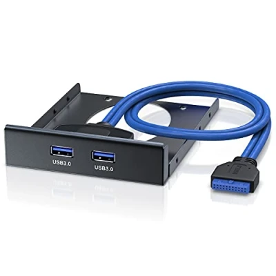 Abbildung von CSL USB 3.2 Gen1 Front Panel für 3,5 Zoll Laufwerke bis zu 5Gb s PC und MAC schwarz 1.1 2.0 abwärtskompatibel