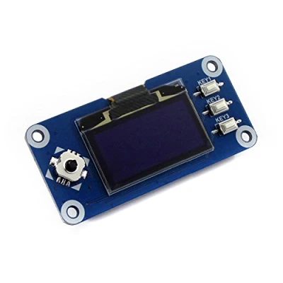 Abbildung von Waveshare 1.3inch OLED Display HAT 128x64 Pixels SPI/I2C Interface Embedded Controller Direct pluggable onto Raspberry Pi Supports Jetson Nano