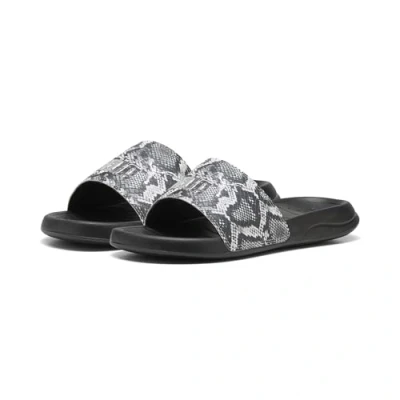 Abbildung von Puma Popcat Snake CHIC Badesandale, Damen, Größe: 39, Black silver Kunststoff