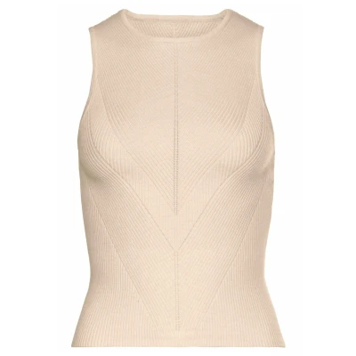 Abbildung von LASCANA Stricktop, mit Strickmuster, hochgeschlossenes Damentop breiten Trägern