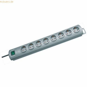 Abbildung von 2 x Brennenstuhl Steckdosenleiste Primera Line 8 fach 2m schaltbar sil