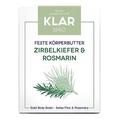 Abbildung von Klar Seifen Feste Körperbutter, Zirbelkiefer &amp; Rosmarin, 60g (3)