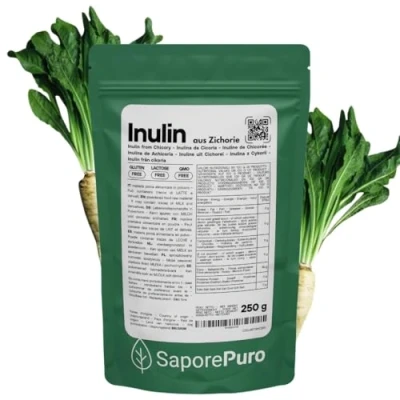 Abbildung von SaporePuro Inulin pulver 250 g aus chicoree wurzel ballaststoffpulver natürliches Präbiotikum KURZE KETTE