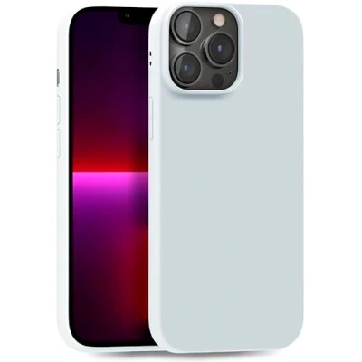 Abbildung von MyGadget Hülle kompatibel mit iPhone 13 Pro Max robuste Handyhülle TPU Case Slim Silikonhülle Back Cover Kratzfest Schutzhülle matt Weiß